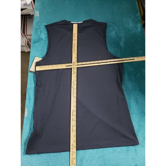 Nike Pro Tank Top Size 2XL XXL Mens Black Sleeveless Slim Race day Running NWT - Picture 7 of 9